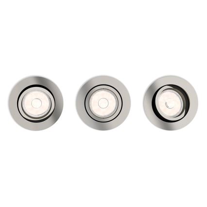 Philips 50393/17/PN - SET 3x Iluminación empotrable de techo DONEGAL 3xGU10/5,5W/230V