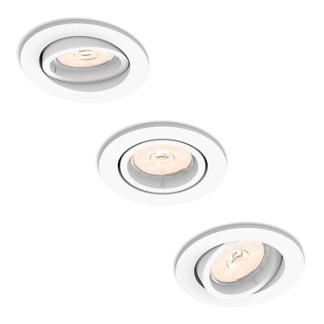 Philips 50393/31/PN - SET 3x Iluminación empotrable de techo DONEGAL 3xGU10/5,5W/230V