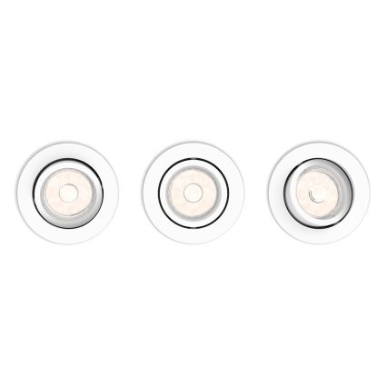 Philips 50393/31/PN - SET 3x Iluminación empotrable de techo DONEGAL 3xGU10/5,5W/230V