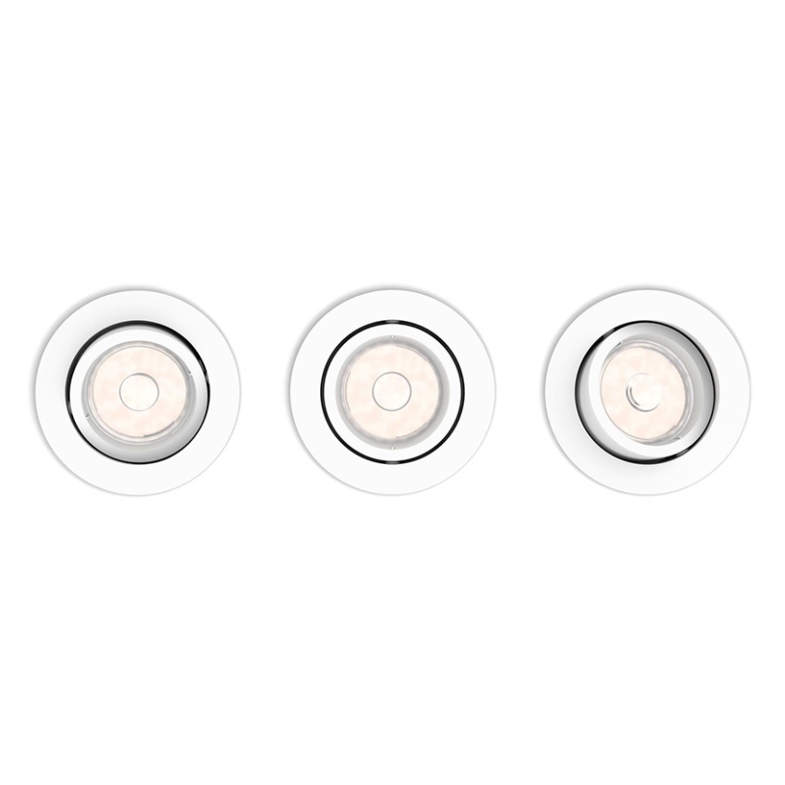 Philips 50393/31/PN - SET 3x Iluminación empotrable de techo DONEGAL 3xGU10/5,5W/230V
