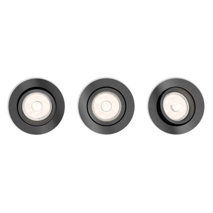 Philips 50393/99/PN - SET 3x Iluminación empotrable de techo DONEGAL 3xGU10/5,5W/230V
