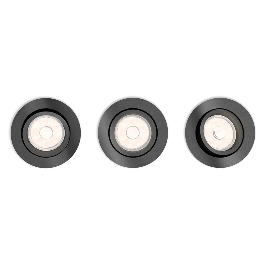 Philips 50393/99/PN - SET 3x Iluminación empotrable de techo DONEGAL 3xGU10/5,5W/230V
