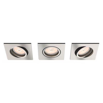 Philips - SET 3x Iluminación empotrable de techo 1xGU10/5,5W/230V