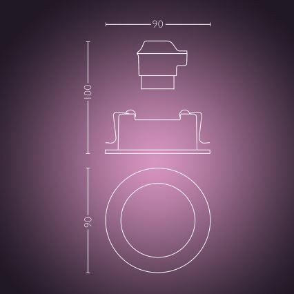 Philips 50451/31/P7 - LED RGB Lámpara empotrable CENTURA 1xGU10/5,7W/230V24V