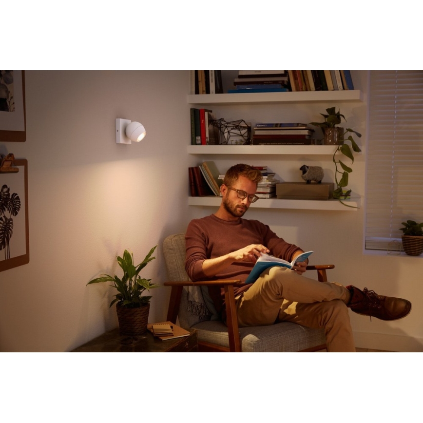 Philips - Foco LED regulable Hue BUCKRAM 1xGU10/5W/230V + mando a distancia