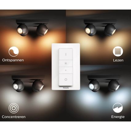 Philips - Foco LED regulable Hue BUCKRAM 4xGU10/5W/230V