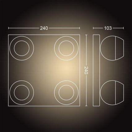 Philips - Foco LED regulable Hue BUCKRAM 4xGU10/5W/230V