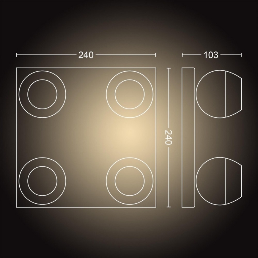 Philips - Foco LED regulable Hue BUCKRAM 4xGU10/5W/230V