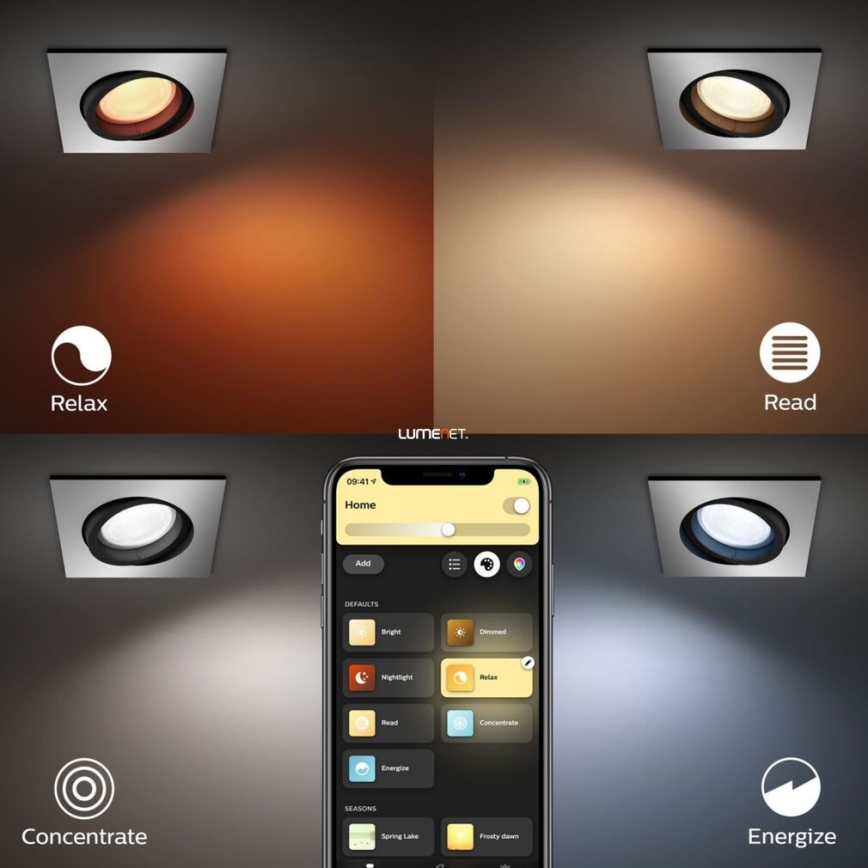 Philips 50551/48/P7 - LED RGB Lámpara empotrable HUE CENTURA 1xGU10/5,7W/230/24V