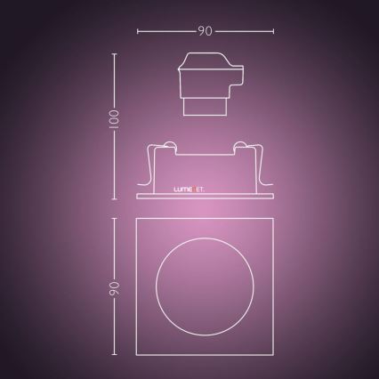 Philips 50551/48/P7 - LED RGB Lámpara empotrable HUE CENTURA 1xGU10/5,7W/230/24V