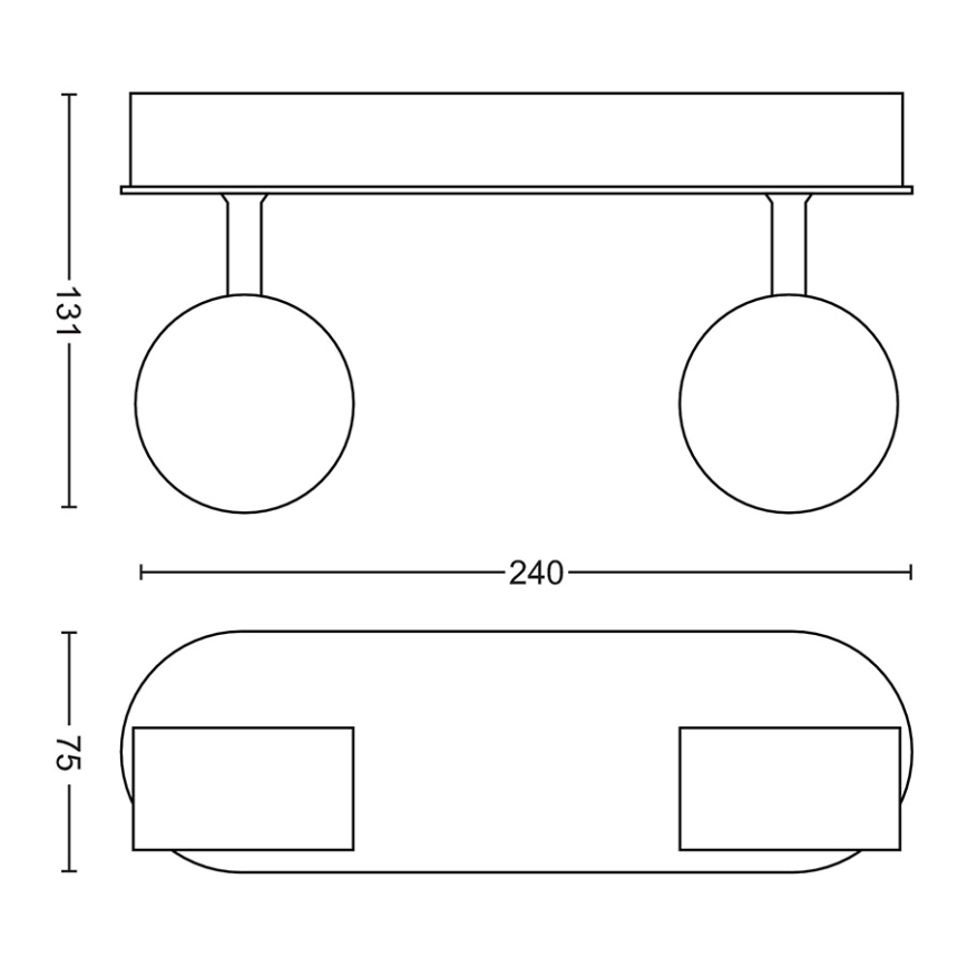 Philips - Foco LED regulable 2xLED/4,5W/230V
