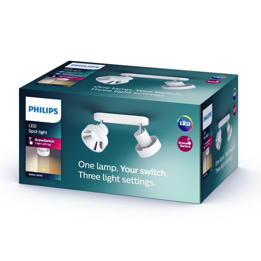 Philips 50602/31/P0 - LED Foco BUKKO 2xLED/4,5W/230V