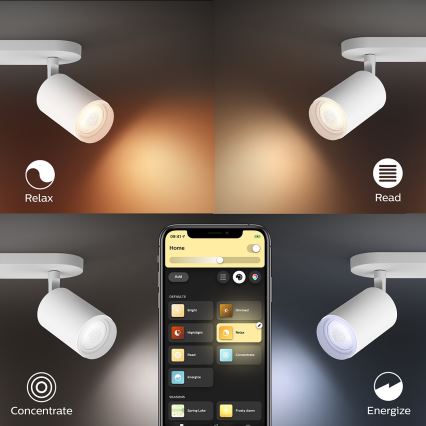 Philips 50632/31/P7 - LED Foco HUE FUGATO 2xGU10/5,7W/230V