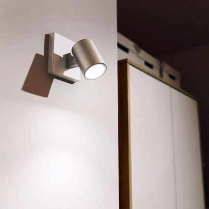 Philips 53090/48/16 - Foco RUNNER plateado 1xGU10/35W/230V