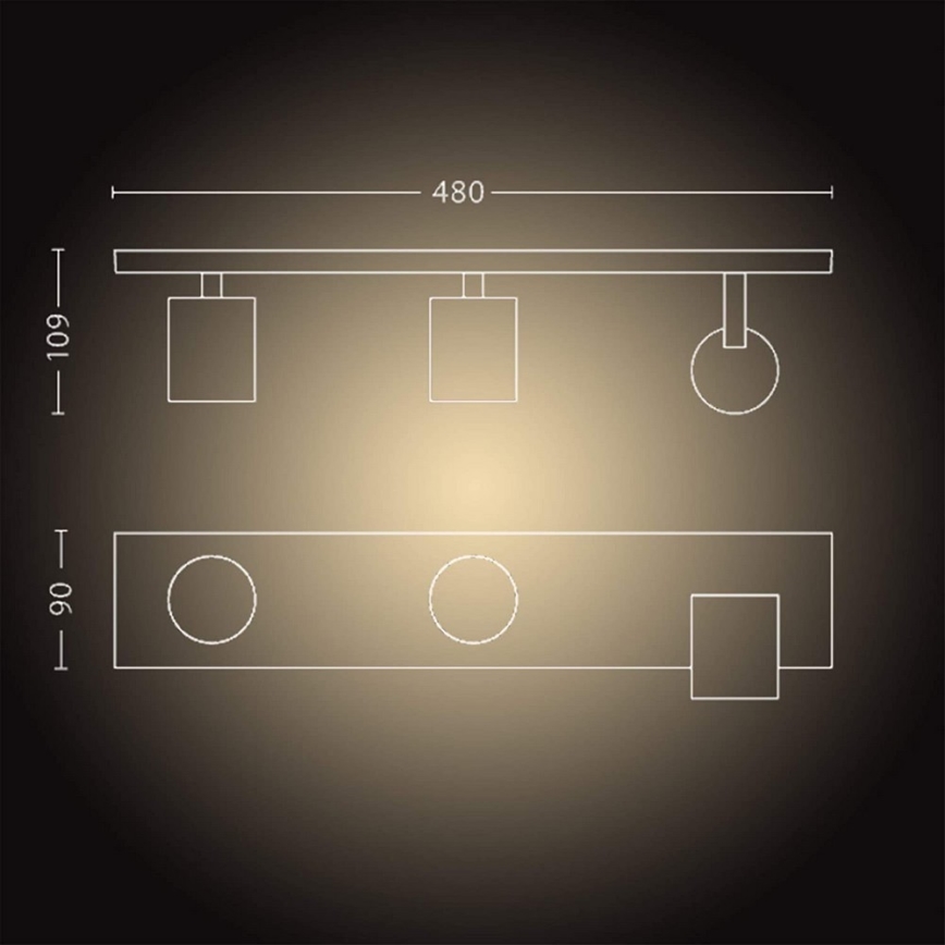 Philips - Lámpara LED regulable Hue RUNNER 3xGU10/5W/230V + mando a distancia