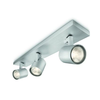 Philips - Foco LED RGBW regulable 3xGU10/6W/230V cromo mate + mando a distancia