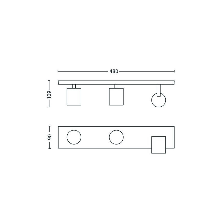 Philips - Foco LED RGBW regulable 3xGU10/6W/230V cromo mate + mando a distancia
