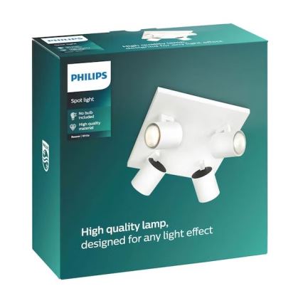 Philips - Lámpara de techo con 4 focos GU10/20W/230V