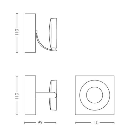 Philips 53170/31/P0 - Foco regulable MYLIVING CLOCKWORK 1xLED/4,5W