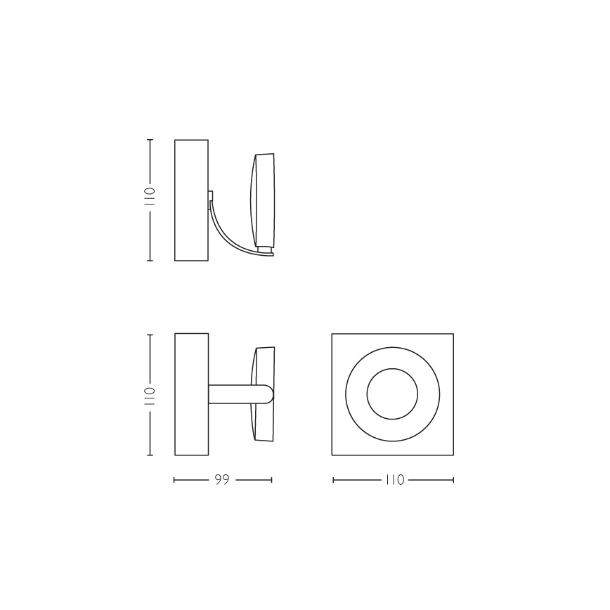 Philips 53170/31/P0 - Foco regulable MYLIVING CLOCKWORK LED/4,5W