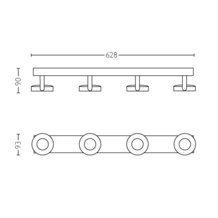 Philips - Foco regulable 4xLED/4,5W