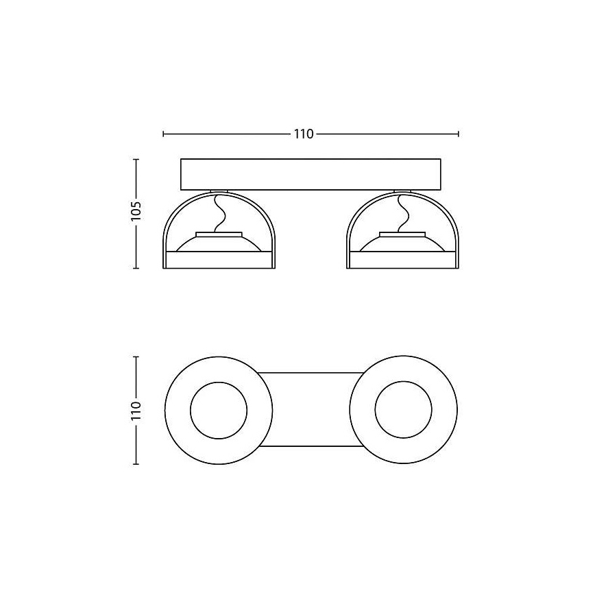 Philips - Foco LED regulable 2xLED/4,5W/230V