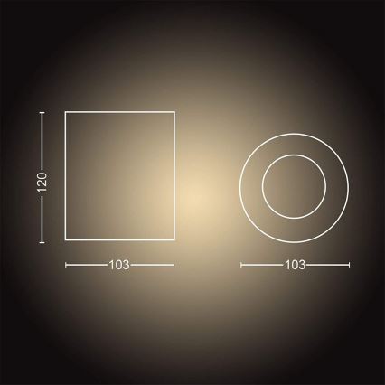 Philips - Plafón LED regulable Hue PILLAR 1xGU10/5W/230V