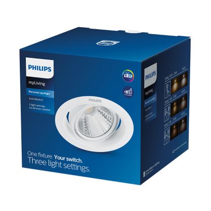 Philips - Luminaria empotrable LED regulable SCENE SWITCH LED/7W/230V 4000K