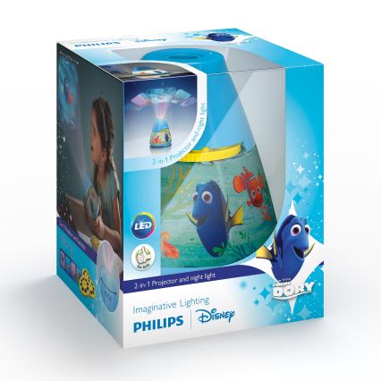 Philips 71769/90/16 - Proyector infantil DISNEY FINDING DORY LED/0,1W/3xAAA