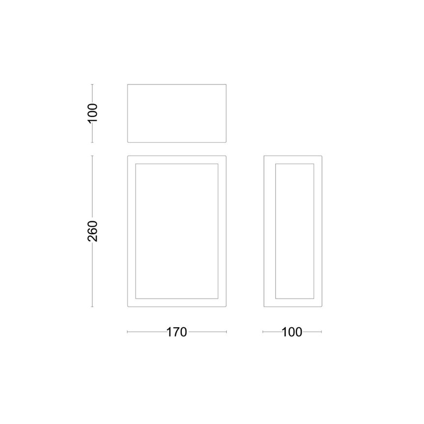 Philips - Aplique de exterior ALZOR 1xE27/25W/230V IP44