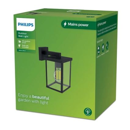 Philips - Aplique de exterior BELLINI 1xE27/25W/230V IP44