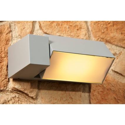 Philips - Aplique de exterior BORDER 1xE27/23W/230V IP44 gris