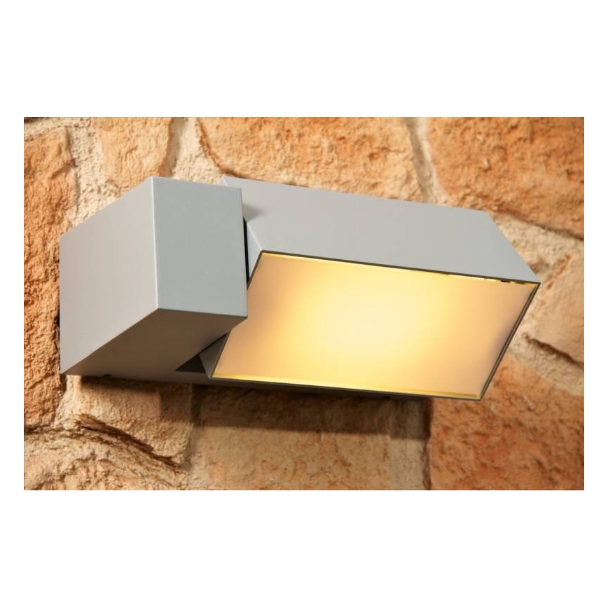 Philips - Aplique de exterior BORDER 1xE27/23W/230V IP44 gris
