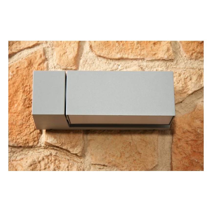 Philips - Aplique de exterior BORDER 1xE27/23W/230V IP44 gris