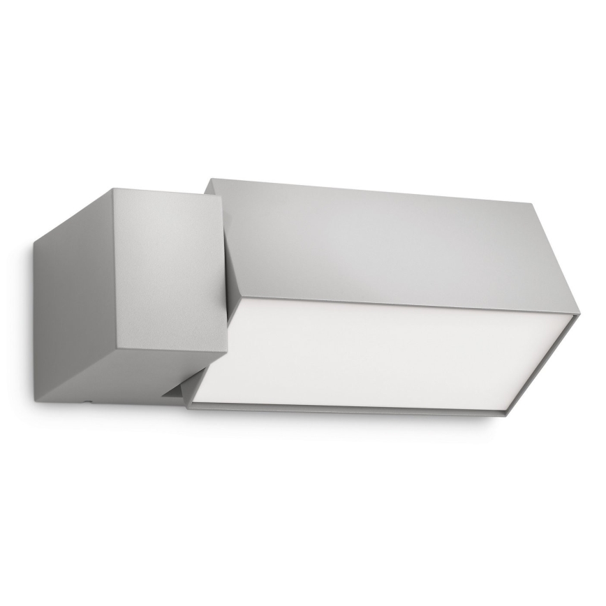 Philips - Aplique de exterior BORDER 1xE27/23W/230V IP44 gris