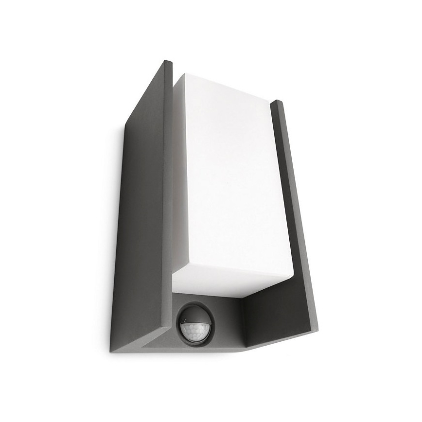 Philips - Aplique de exterior con sensor BRIDGE 1xE27/15W/230V IP44