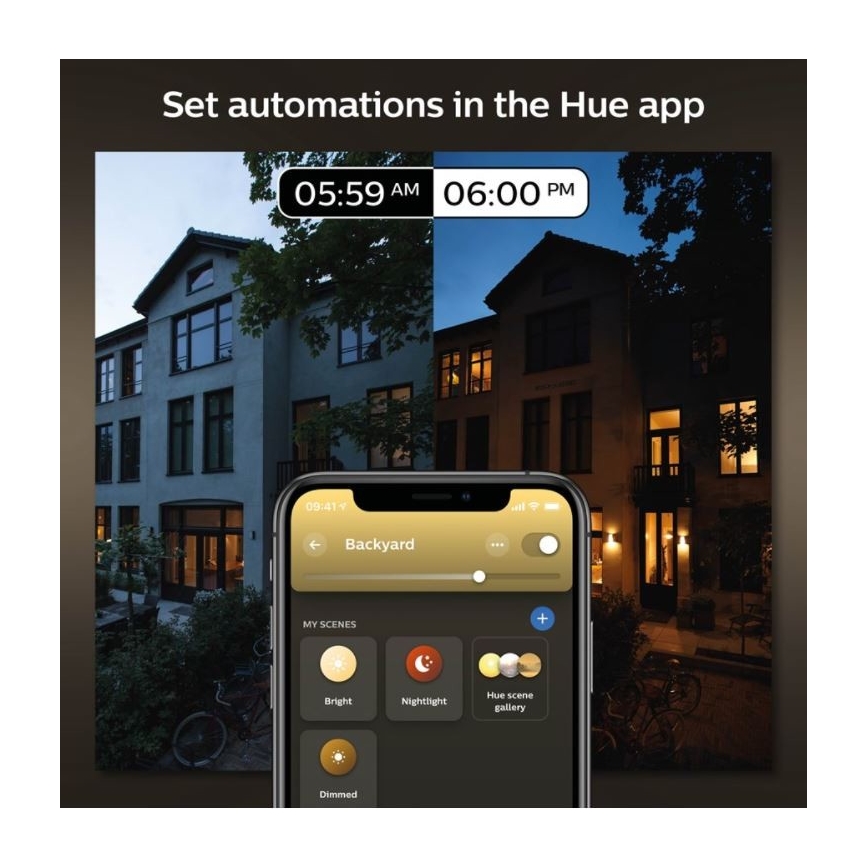 Philips - Aplique de exterior regulable Hue INARA 1xE27/7W/230V Wi-Fi IP44