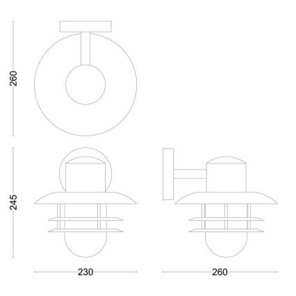 Philips - Aplique de exterior INYMA 1xE27/25W/230V IP44