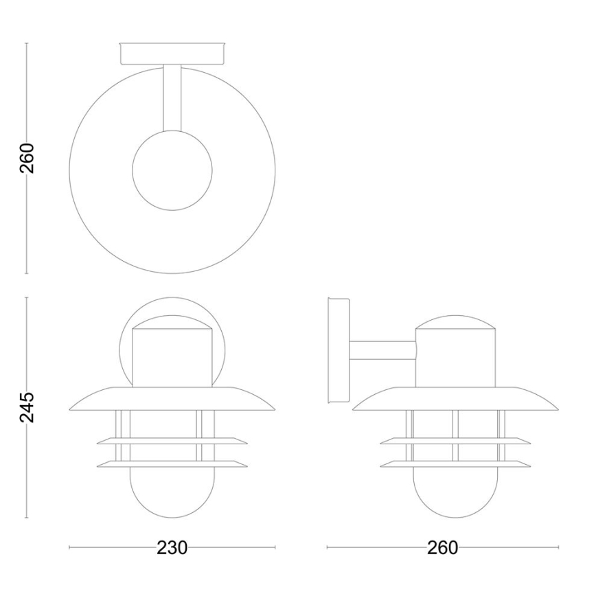 Philips - Aplique de exterior INYMA 1xE27/25W/230V IP44