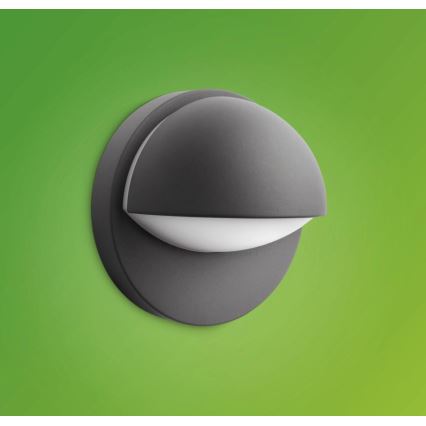 Philips - Aplique de exterior 1xE27/12W/230V IP44 antracita