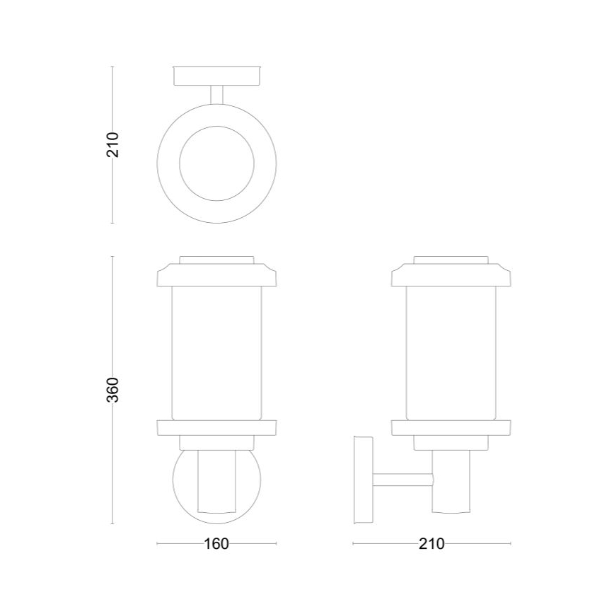 Philips - Aplique de exterior LISTRA 1xE27/25W/230V IP44