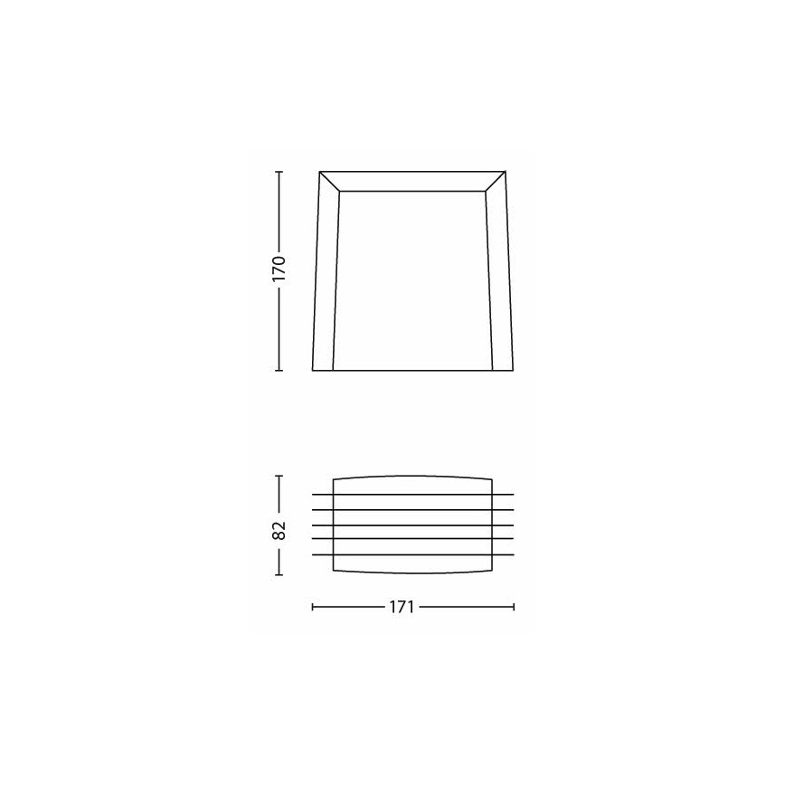 Philips - Aplique de exterior SHADES 1xE27/15W/230V IP44 gris