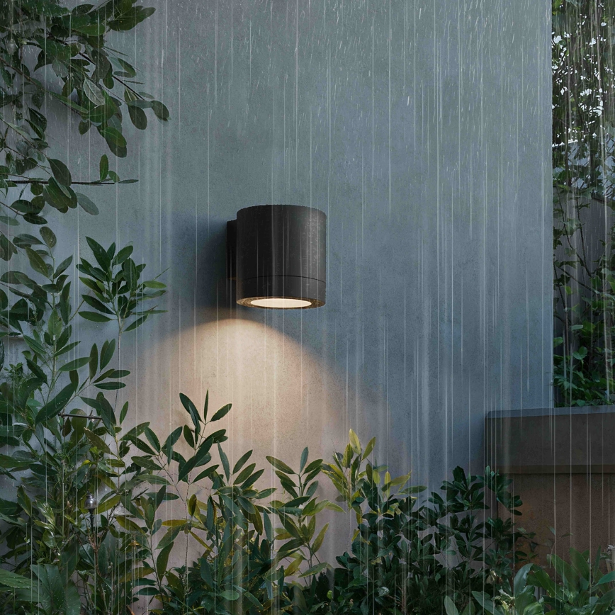 Philips - Aplique de pared exterior FYLX 1xGU10/5W/230V negro IP44