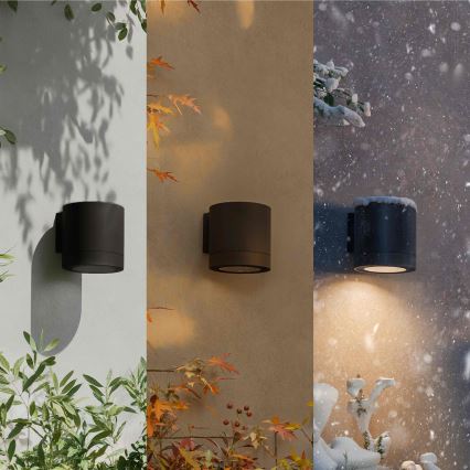 Philips - Aplique de pared exterior FYLX 1xGU10/5W/230V negro IP44