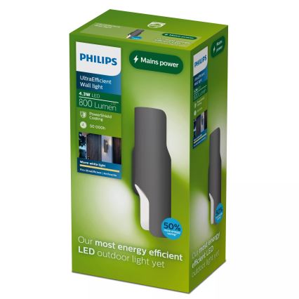 Philips - Aplique de pared exterior LED FIRA LED/4,3W/230V 2700K IP44