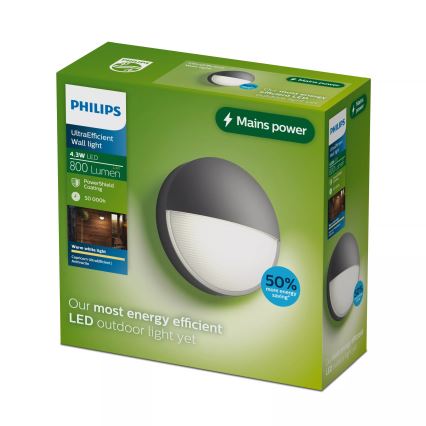 Philips - Aplique de pared para exterior CAPRICORN LED/4,3W/230V IP44