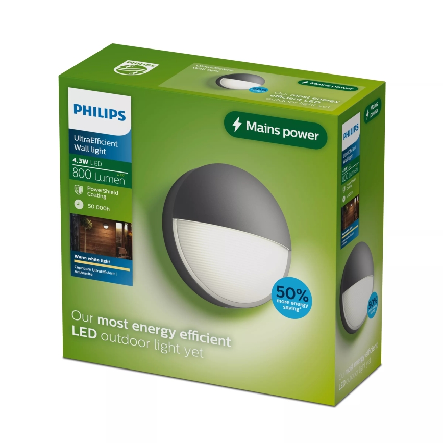 Philips - Aplique de pared para exterior CAPRICORN LED/4,3W/230V IP44
