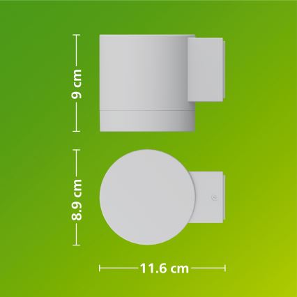 Philips - Aplique de pared para exterior FYLX 1x GU10/5W/230V blanco IP44