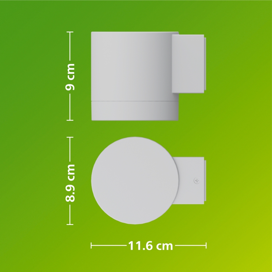 Philips - Aplique de pared para exterior FYLX 1x GU10/5W/230V blanco IP44