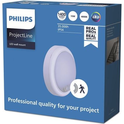 Philips - Aplique LED con sensor PROJECTLINE LED/15W/230V IP54